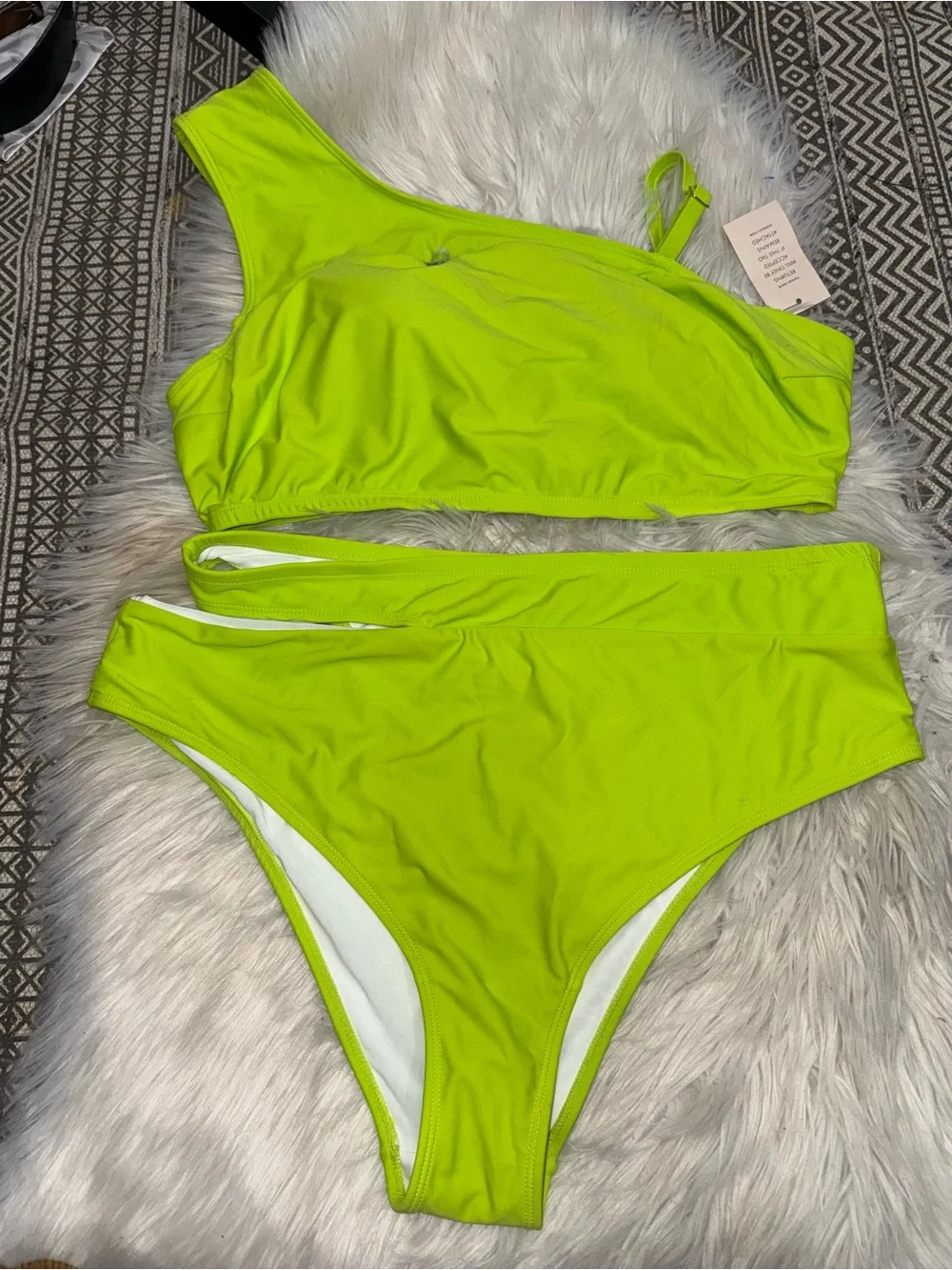 Gabi Fresh Swim x ELOQUII Cutout‎ One Shoulder Bikini